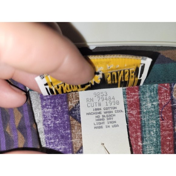 Vntg NOS Dakota Sunset Western Striped Long Sleeve Button Up Shirt w/tags XXL - Picture 5 of 6